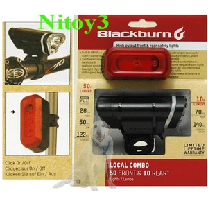 Blackburn High Output 50 Lumen Front and 10 Lumen Red LED Bike Light Combo Set - Picture 1 of 1