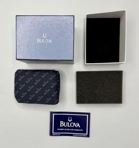 ✅ NEU BULOVA UHR LEER PRÄSENTATIONS DISPLAY AUFBEWAHRUNGSBOX MIT BOOKLET - Bild 1 von 5
