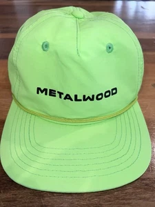 Gorros de golf Metalwood (talla única) verde neón sombrero para hombre con cierre a presión RARO Y AGOTADO - Imagen 1 de 2
