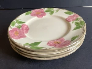 Franciscan Dessert Rose 7 3/4” Salad Plates Hand Decorated Set Of 4 England Made - Imagen 1 de 5