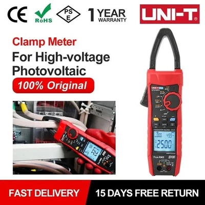 UNI-T UT219PV Bluetooth TRMS AC/DC Clamp Multimeter Digital Power Meter-Dual LCD - Image 1 of 4