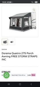 Dorema Quatro 275 Seasonal Awning - Picture 1 of 3