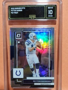 Peyton Manning 2022 Panini Dunruss Optic No. 87 Prizm GMA Rated 10 - Picture 1 of 3