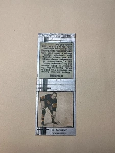 1934 Diamond Matchbook Match Howard Howie Morenz Rare Hockey Hall Of Fame - Picture 1 of 6