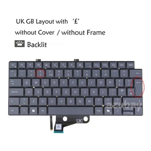 UK GB Layout Laptop Keyboard For Dell Pro 13 Plus PB13250 PB13255 09T0FV Backlit - Picture 1 of 4