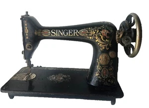 1910 Singer Sewing Machine Treadle Red Eye Model 27 Drop-in Bobbin - Picture 1 of 5