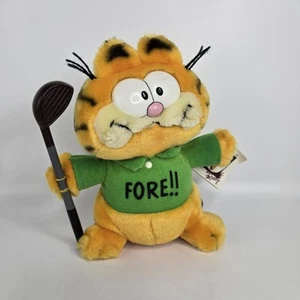 Garfield The Cat Plush Golfer Fore Plush 9” Stuffed Animal Toy With Golf Club - Picture 1 of 8