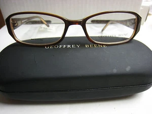 GEOFFREY BEENE EYEGLASS FRAMES Style REVELATION in BROWN 52-16-135 W/ Case - Picture 1 of 4
