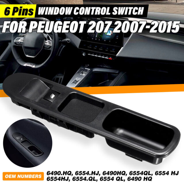 Door Lock Switch Passenger Side Window Switch Control Front Right  Compatible Peugeot 207 6490.hq 655