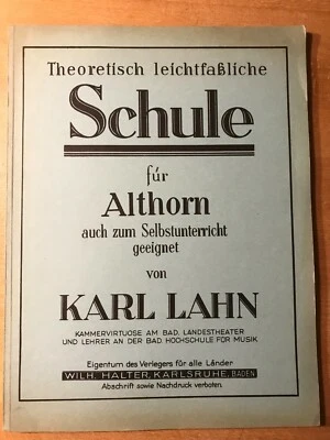 Theoretisch leichtfassliche Schule für Althorn - Bild 1 von 2