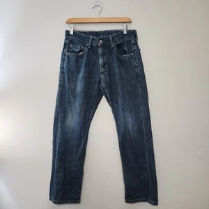 Levis 559 Jeans Mens 30x30 Blue Dark Wash Denim Faded Straight Work - Picture 1 of 13