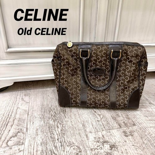 CELINE Mini Boston Bag Salky Carriage C Macadam Borsa a mano Vintage USATA Autore #S1999