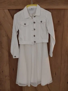 Kommunionkleid, Größe 134, von Happy Girls inkl. Jeansjacke - Bild 1 von 4