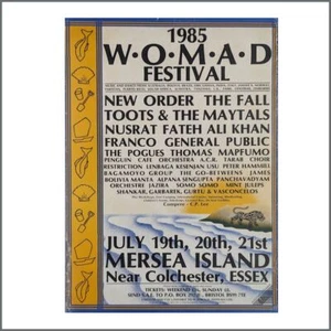 New Order The Pogues WOMAD Festival 1985 Concert Poster (UK) - Picture 1 of 1