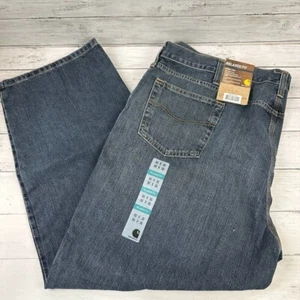 Carhartt Holter Jeans 5 pocket Blue Denim Mens 50x30 NEW Workwear Work Relaxed - Picture 1 of 9