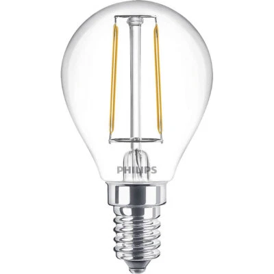 Philips 77755500 LED Bulb E14 2W=25W Warm White Teardrop 4.5x8cm - Image 1 of 2