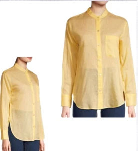Camicia VINCE senza colletto a righe sottili nuova con etichetta taglia M - Foto 1 di 11