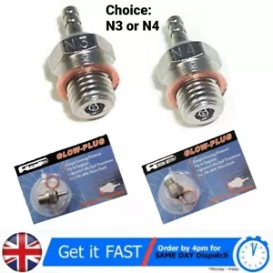 HSP 70117 N3 / N4 Super Glow Plug #3 / #4 Spark Med Hot Nitro Engine Parts RC - Picture 1 of 5