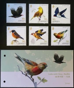 Jersey Stamps: "Links with China - Birdlife" Presentation Pack MNH 6v Set 2018 - Picture 1 of 6