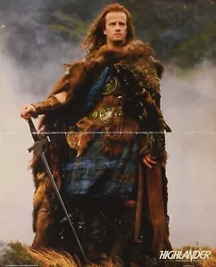 Highlander Connor MacLeod Original UK Poster 1986 Ultra Rare - Picture 1 of 3