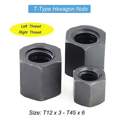 T12-T45 Hexagon Trapezoidal Threaded Nut Trapezoidal Lead Screw Rod Left / Right - Image 1 of 4