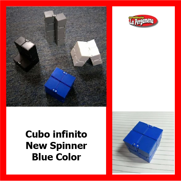 NUOVO SPINNER Infinity Cube Cubo Infinito Magic COLOR BLU - Immagine 1 di 1