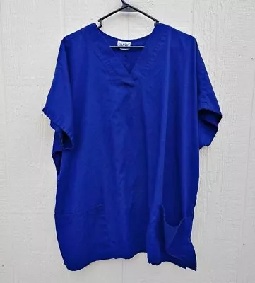 Simply Basic dark blue women's scrub top size 2XL - Image 1 of 3