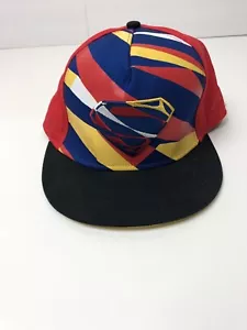 DC Comics Superman Adjustable SnapBack High Crown Cap. Black Red White Yellow. - Picture 1 of 7