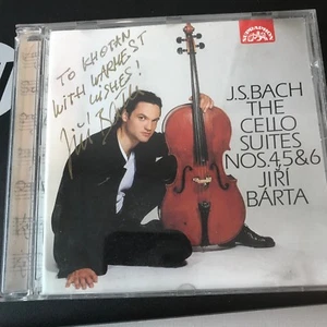 Jiri Bárta: Bach (1685-1750) • The Cello Suites Nos. 4, 5 & 6 CD with AUTO. - Imagen 1 de 3