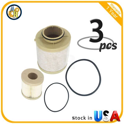 Set of 3 Fuel Filters For Ford F-250 F-350 F-450 Super Duty Excursion 2003-2007 - Image 1 of 4