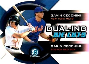 2014 Bowman Chrome Dualing DieCut Refractors DDCCC Garin Cecchini Gavin Cecchini