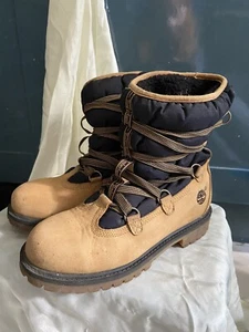 TIMBERLAND tan fleece lined boots model 560 size UK1.5/EU33.5 - Picture 1 of 9