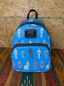 Loungefly Disney Star Wars Mini Backpack Action Figures Vader Boba Fett Chewy - Picture 1 of 7