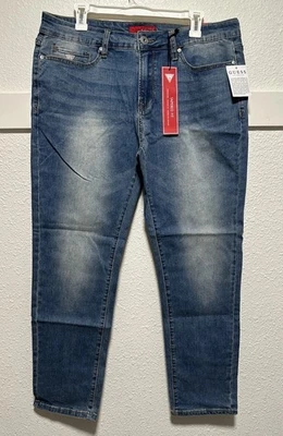 Guess Jeans Mens Size 34x30 Brit Rocker Slim Tapered Ames Wash Blue Jeans New - Image 1 of 4