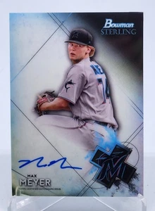 Tarjeta automática con autógrafo Max Meyer 2021 Bowman Sterling #BSPA-MM Marlins - Imagen 1 de 2