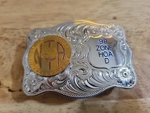 1998 NTA State Shoot by Champion Award SHOOTING Belt Buckle GERMAN SILVER HOA D - Picture 1 of 6