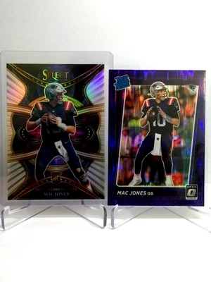 2021 Panini Rookie Card Mac Jones SILVER SELECT + Purple Shock RATED ROOKIE RC - Image 1 of 4