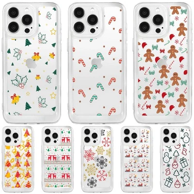 Capa telefone Natal doce cristal para iPhone 17 Pro Max 16 Plus 15 14 13 - Imagem 1 de 4