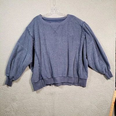 Sudadera American Eagle para mujer S azul reverso polar se siente seriamente abrazable Foto 1 de 4