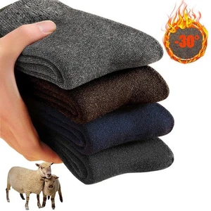 Unisex Winter Wool Socks Heavy Thick Warm Thermal Merino Socks for Cold Weather - Picture 1 of 34