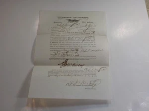 Bürgerkriegsdokument 1864 1. New Orleans Louisiana Soldat Bellevue Ohio Papier - Bild 1 von 3