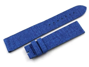 Armbanduhr Strap Material Vegan Blau Lapis 18/16mm Zubehör Uhren Casual Neu - Imagen 1 de 4