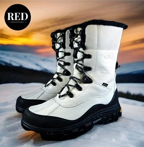 UGG Adirondack Meridian wasserdichte weiße Lederstiefel Damengröße 8,5 - Bild 1 von 14