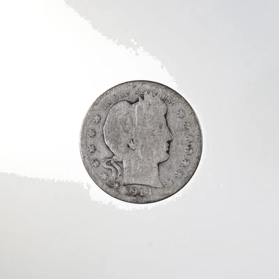 Raw 1914-S Barber 25C San Francisco Minted Silver Quarter Coin - Image 1 of 2