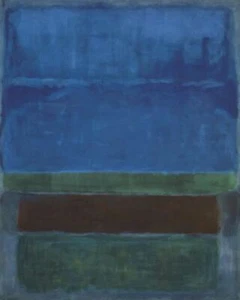 Untitled 1952 Blue Green Brown, Mark Rothko, Wall Art Print Poster 14" x 11" 556 - Picture 1 of 1