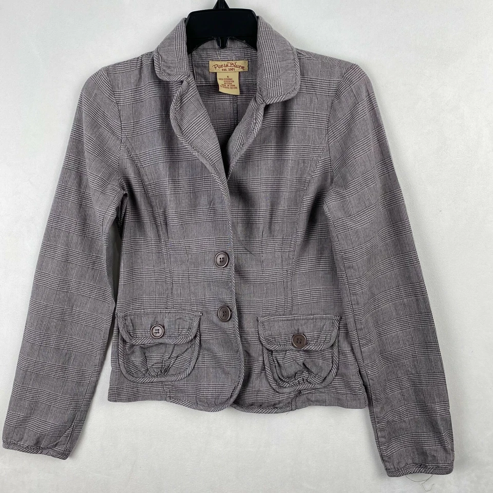 Blazer Paris Blues para mujer talla S pata de gallo blanco/negro Foto 1 de 4