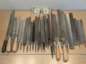 Vintage LOT 32 OF ASSORTED HAND Metal FILES NICHOLSON SIMONDS SANDVIK Tools USA - Picture 1 of 17