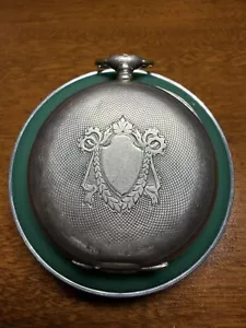 Antico diametro interno 41,19 mm. Cassa orologio da tasca open face argento .800 Swiss Made - Foto 1 di 4