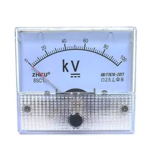 Placa voltímetro de CC de alto voltaje tipo puntero de 50 KV/100 KV + resistencia - Imagen 1 de 3