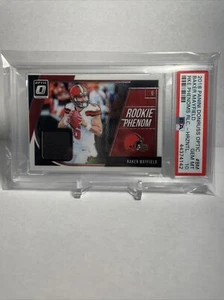 2018 Panini Donruss Optic Baker Mayfield Rookie Phenoms Relic PSA 10 POP 3 - Picture 1 of 2